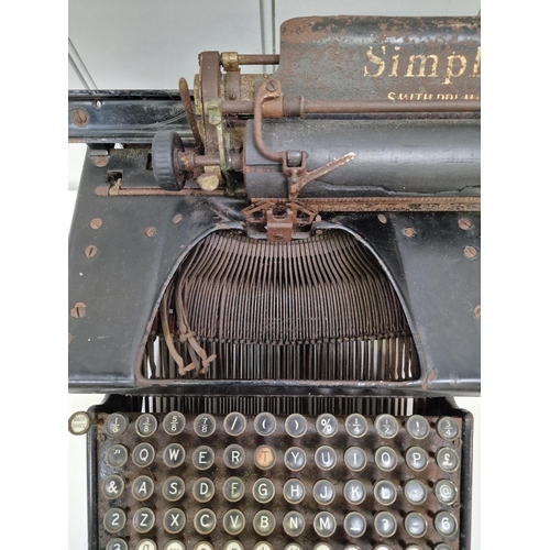 6357 - A c.1900 manual 'Smith Premier' typewriter. Made in USA & featuring double upper/lower case keys. Di... 