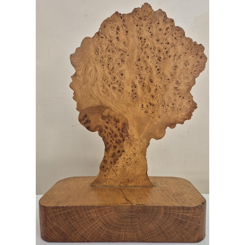 10 - A vintage carved 'Stickland Bear', by History Craft, together with a carved tree form. Respective di... 