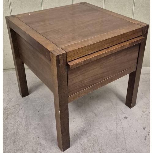 23 - A contemporary bedside table. Dimensions(cm) H50, W50, D52.