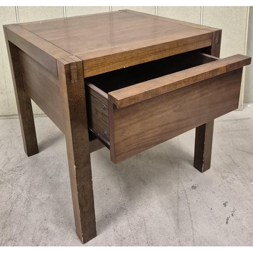 23 - A contemporary bedside table. Dimensions(cm) H50, W50, D52.