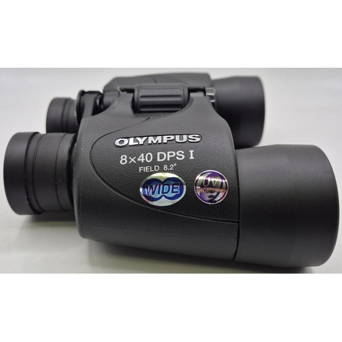 109 - A mixed lot of good quality binoculars & camera. To include Olympus 8x40 DPS I field binoculars with... 