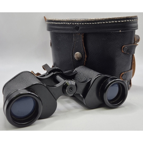 109 - A mixed lot of good quality binoculars & camera. To include Olympus 8x40 DPS I field binoculars with... 