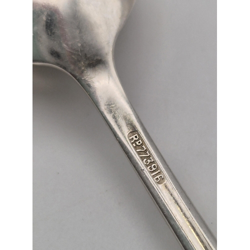 162 - A set of six George VI silver teaspoons. Sheffield 1939 by Francis Howard Ltd. Weight approx. 82.1g.