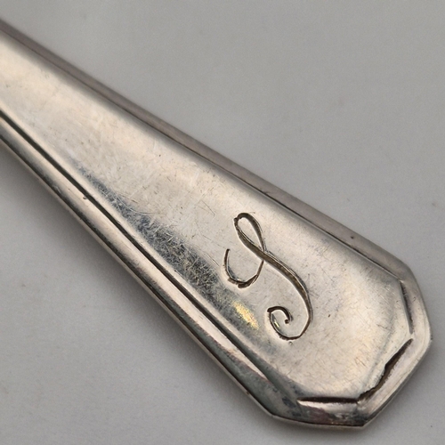 162 - A set of six George VI silver teaspoons. Sheffield 1939 by Francis Howard Ltd. Weight approx. 82.1g.