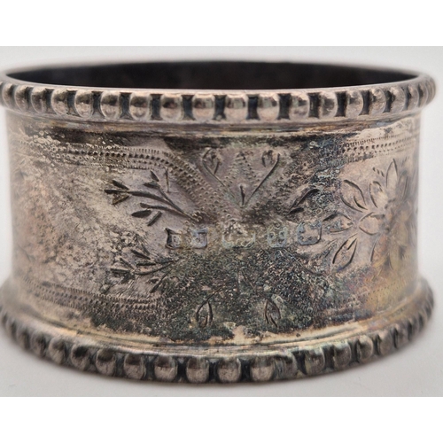 164 - A mixed collection of Victorian silver napkin rings. To include a pair by Colin Hewer, Birmingham 18... 