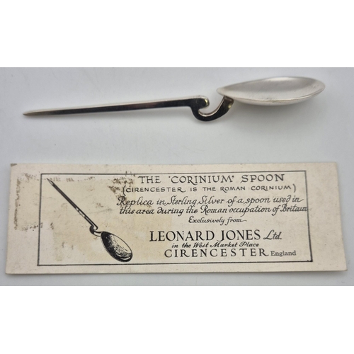 178 - A pair of silver Corinium christening spoons by Francis Howard Ltd, Sheffield 1969/1978; together wi... 