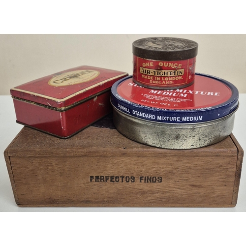 204 - A mixed lot of collectible tobacco tins, together with a Hiroma cigar box. Brands include Lloyd's Bo... 