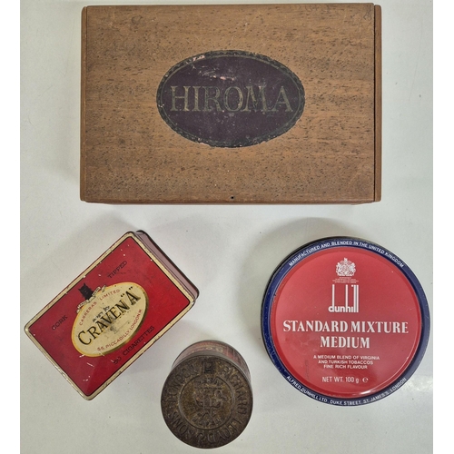 204 - A mixed lot of collectible tobacco tins, together with a Hiroma cigar box. Brands include Lloyd's Bo... 