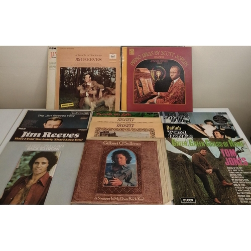 320 - A collection of fifteen easy-listening vinyl albums. To include 'Gilbert O'Sullivan'(x5), 'Lionel Ri... 