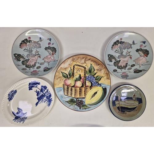 210 - A collection of five display plates.