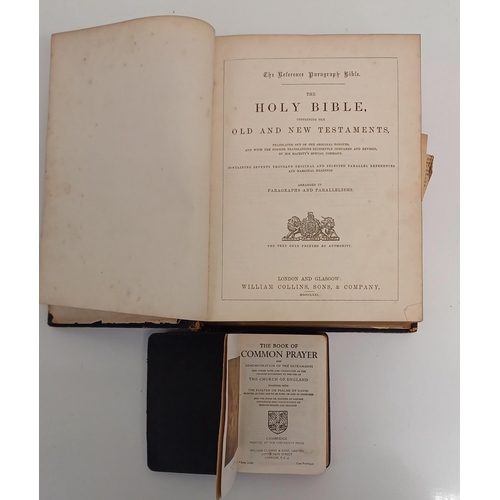 220 - A Victorian Paragon Bible, printed by William Collins Sons & Co in 1871. together with a common pray... 