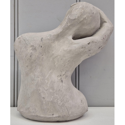 229 - A studio art clay bust. Dimensions(cm) H24.5, W21, D9.