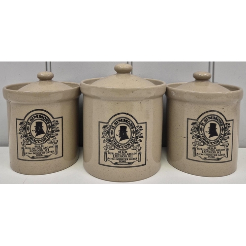 237 - A trio of reproduction tobacco jars.  Tallest 16cm.