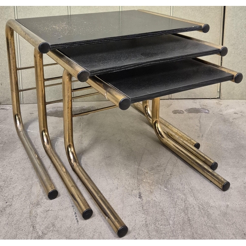 5 - A retro nest of three tables. Largest dimensions(cm) H48, W40, D32.