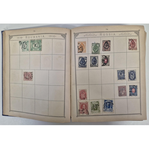 35 - A collection of four stamp albums, with worldwide stamp contents.