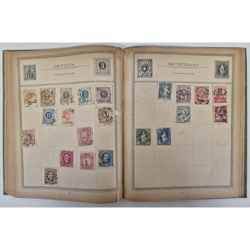 35 - A collection of four stamp albums, with worldwide stamp contents.