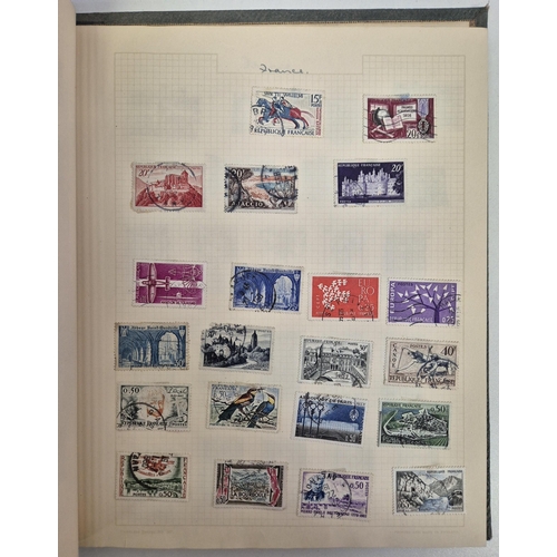 35 - A collection of four stamp albums, with worldwide stamp contents.