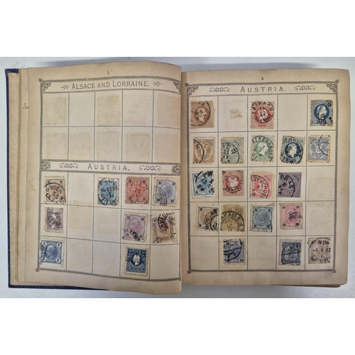 35 - A collection of four stamp albums, with worldwide stamp contents.