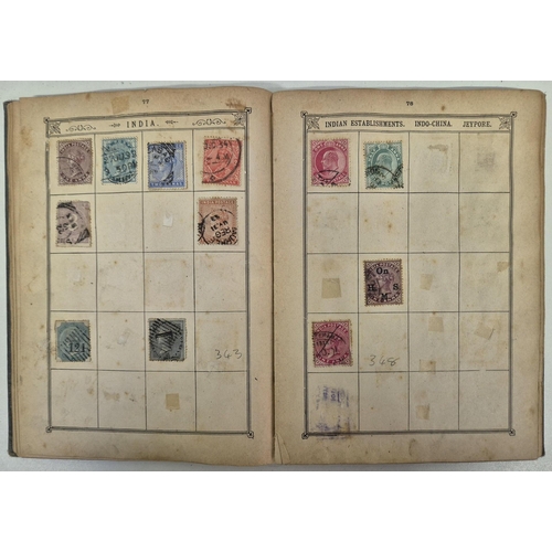 35 - A collection of four stamp albums, with worldwide stamp contents.