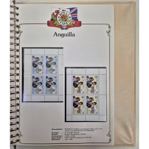 36 - A huge collection of Royal Wedding Commonwealth stamps. To include two Stanley Gibbons completed alb... 