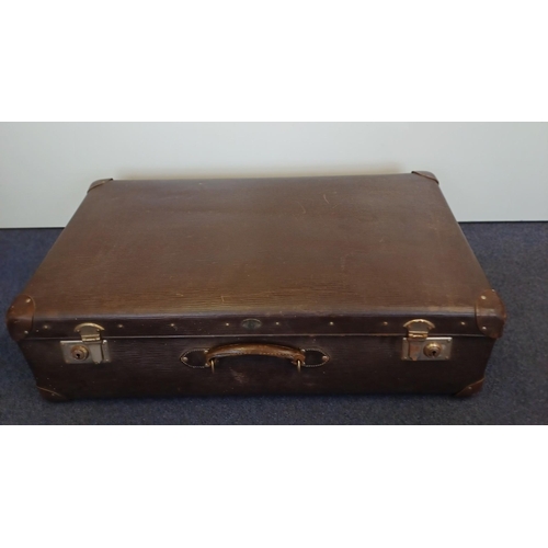 227 - A vintage suitcase & collection of mid-century magazines. Titles include Country Life, Field, Royal ... 