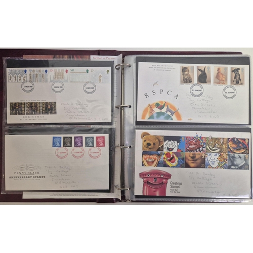 608 - A large collection of first day covers. A total of 10 albums full of first day covers, along with 25... 