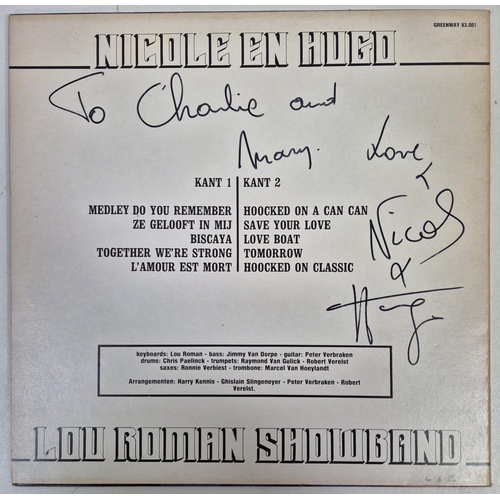 635 - A signed/dedicated vinyl album, by Nicole & Hugo.