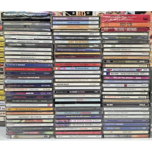 636 - A large collection of music CD's & cassettes, largely from 1960's-80's, together with 8 DVD movies. ... 