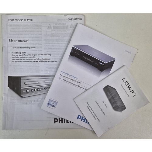 652 - A trio of home entertainment electricals. To include  Philips HDD Recorder, model no. HDT8520/05; Ph... 