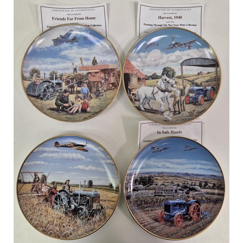 678 - A collection of 8 Danbury Mint - Farming Through The War Years collector's display plates. Mostly co... 