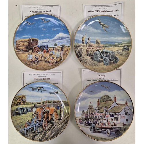 678 - A collection of 8 Danbury Mint - Farming Through The War Years collector's display plates. Mostly co... 