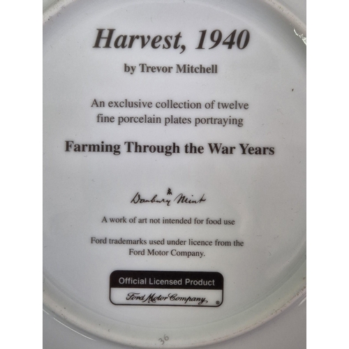 678 - A collection of 8 Danbury Mint - Farming Through The War Years collector's display plates. Mostly co... 