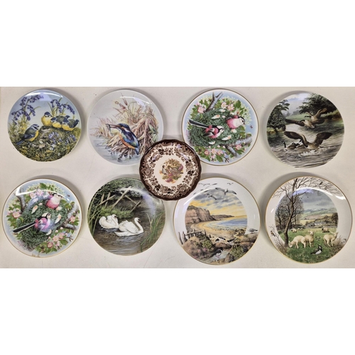 703 - A collection of 17 Royal Worcester wildlife-themed collector's display plates.