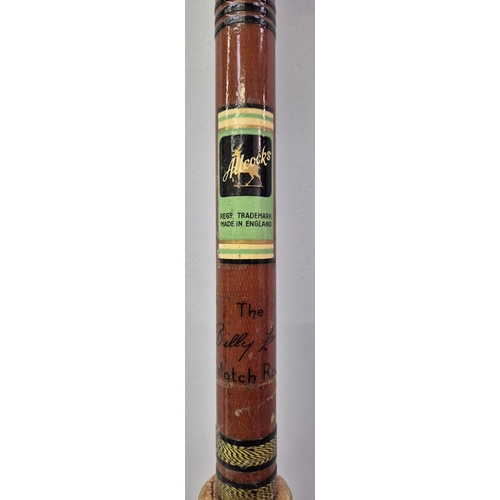 Allcocks 'The Billy Lane Match Rod'. Hollow glass match rod, 14', 3-piece.