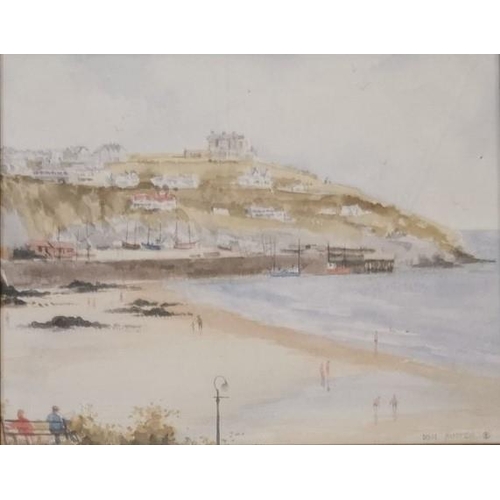 377 - Three scenic, framed watercolours. Two by the Cornish artist  'Don Austen', the other artist unknown... 