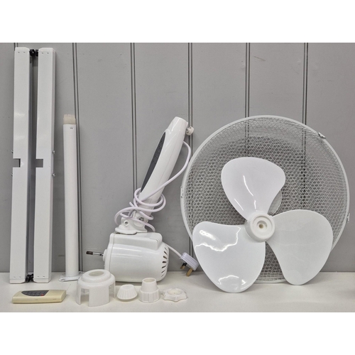 1462 - A boxed Focus pedestal fan, together with a Morrisons 1200W heater. PAT test passes & functionality ... 