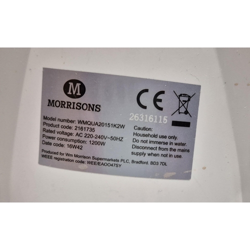 1462 - A boxed Focus pedestal fan, together with a Morrisons 1200W heater. PAT test passes & functionality ... 