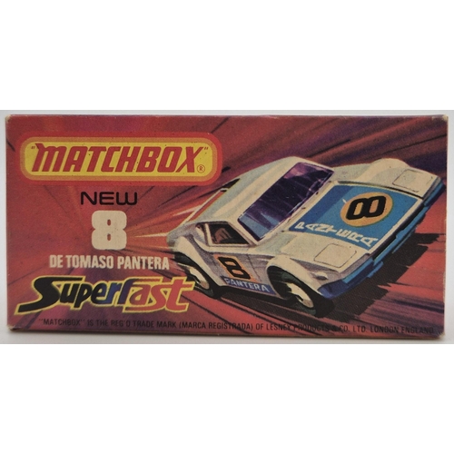 Matchbox Superfast De Tomaso Pantera, model no. 8, complete with