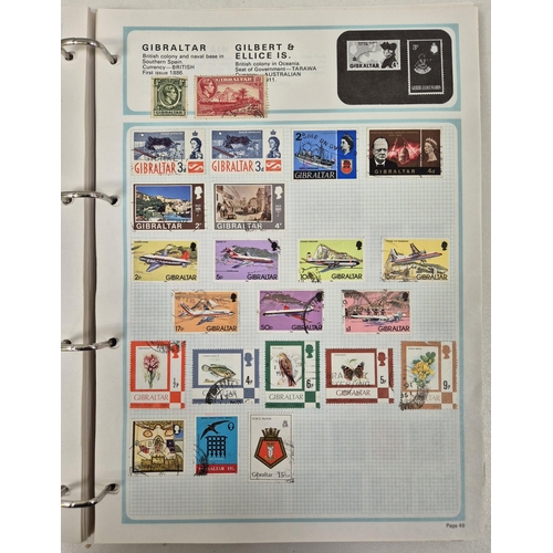 712 - Collection of stamp albums, guides & stationery. To include 5 albums with stamps & 2 empty.