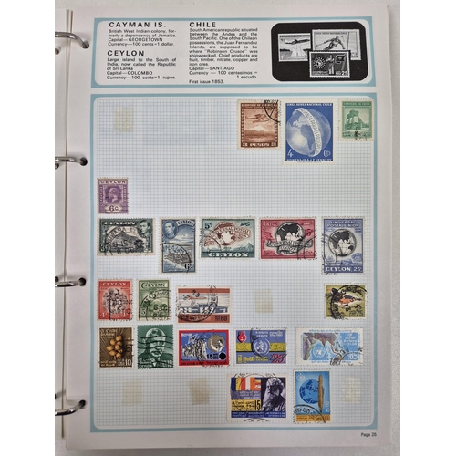 712 - Collection of stamp albums, guides & stationery. To include 5 albums with stamps & 2 empty.