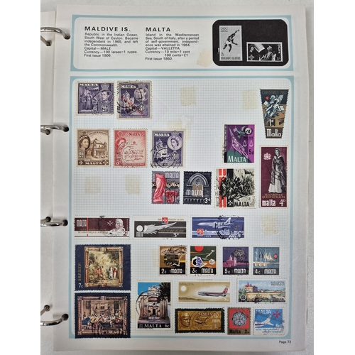 712 - Collection of stamp albums, guides & stationery. To include 5 albums with stamps & 2 empty.