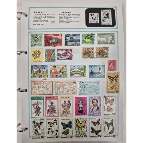 712 - Collection of stamp albums, guides & stationery. To include 5 albums with stamps & 2 empty.