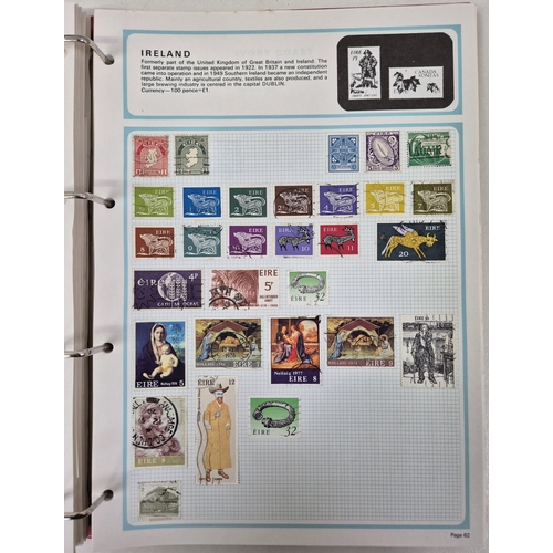 712 - Collection of stamp albums, guides & stationery. To include 5 albums with stamps & 2 empty.