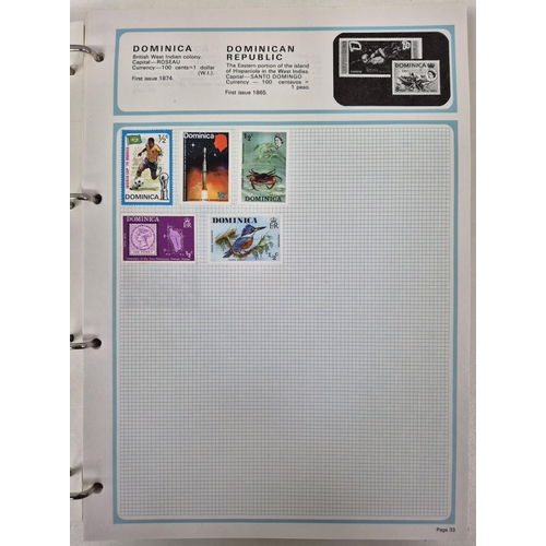 712 - Collection of stamp albums, guides & stationery. To include 5 albums with stamps & 2 empty.
