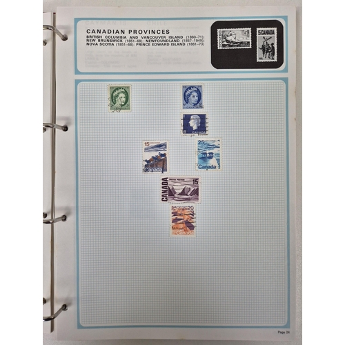 712 - Collection of stamp albums, guides & stationery. To include 5 albums with stamps & 2 empty.