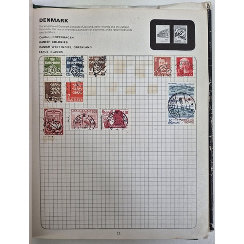 712 - Collection of stamp albums, guides & stationery. To include 5 albums with stamps & 2 empty.