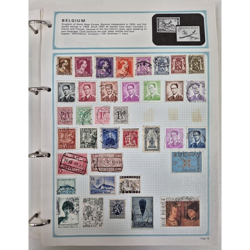 712 - Collection of stamp albums, guides & stationery. To include 5 albums with stamps & 2 empty.