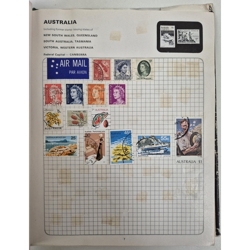 712 - Collection of stamp albums, guides & stationery. To include 5 albums with stamps & 2 empty.