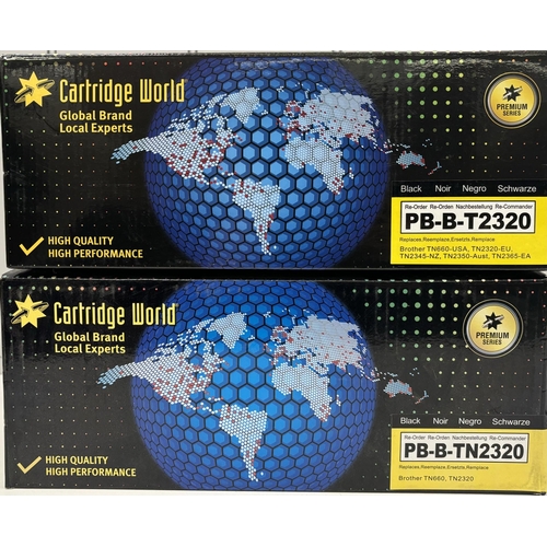 485 - Two unopened replacement toner cartridges, Brother TN2320 compatible.