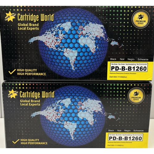 487 - Two unopened replacement toner cartridges, Dell 593 compatible.